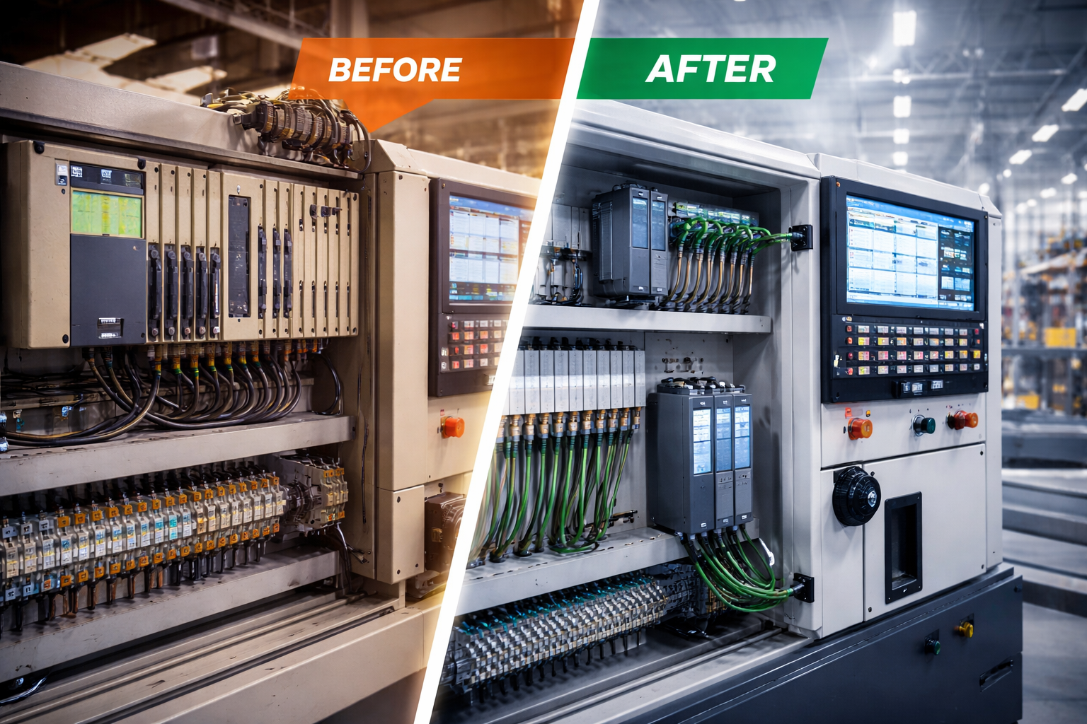 Retrofit automatizare pentru utilaje industriale existente